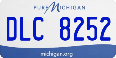 MI license plate DLC8252