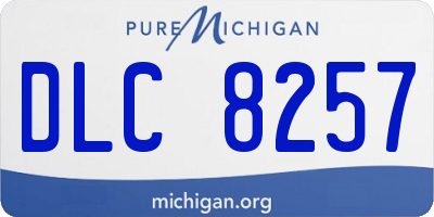 MI license plate DLC8257
