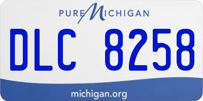 MI license plate DLC8258
