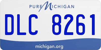 MI license plate DLC8261