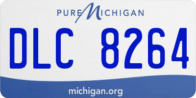 MI license plate DLC8264