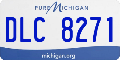 MI license plate DLC8271