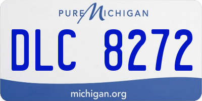 MI license plate DLC8272