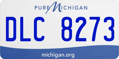 MI license plate DLC8273