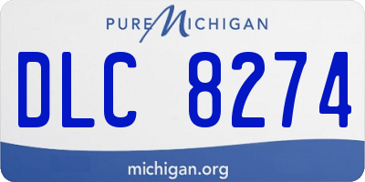 MI license plate DLC8274