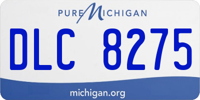 MI license plate DLC8275