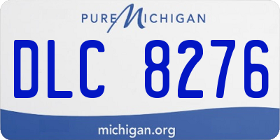 MI license plate DLC8276