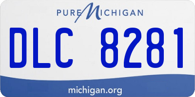 MI license plate DLC8281
