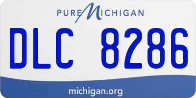 MI license plate DLC8286