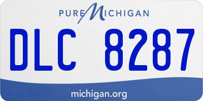 MI license plate DLC8287