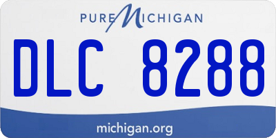 MI license plate DLC8288