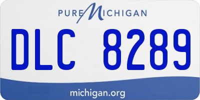 MI license plate DLC8289