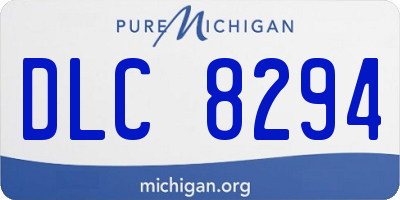 MI license plate DLC8294