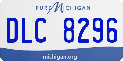 MI license plate DLC8296