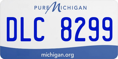 MI license plate DLC8299