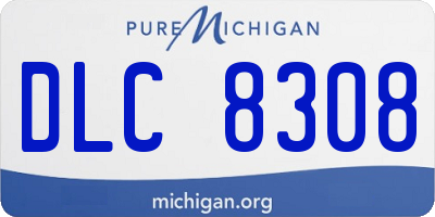 MI license plate DLC8308