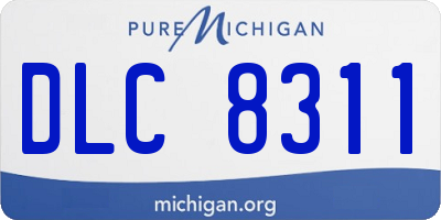 MI license plate DLC8311