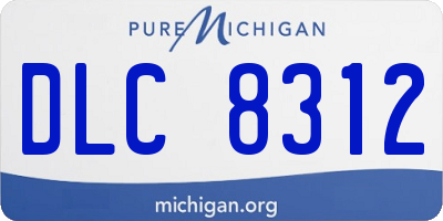 MI license plate DLC8312