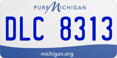 MI license plate DLC8313
