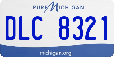 MI license plate DLC8321