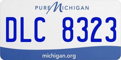MI license plate DLC8323
