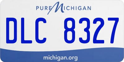 MI license plate DLC8327