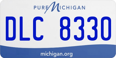 MI license plate DLC8330