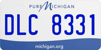 MI license plate DLC8331
