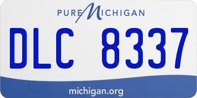MI license plate DLC8337