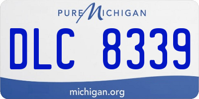 MI license plate DLC8339