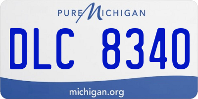MI license plate DLC8340