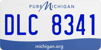 MI license plate DLC8341