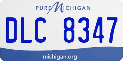 MI license plate DLC8347