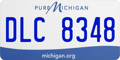 MI license plate DLC8348