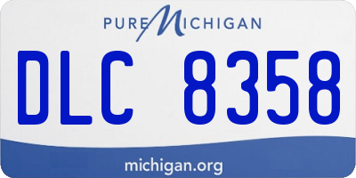 MI license plate DLC8358