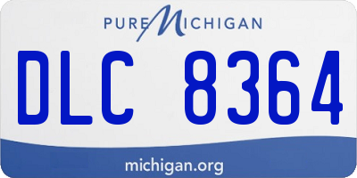 MI license plate DLC8364