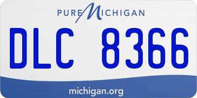 MI license plate DLC8366