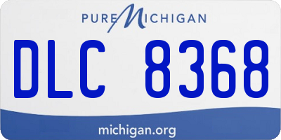 MI license plate DLC8368