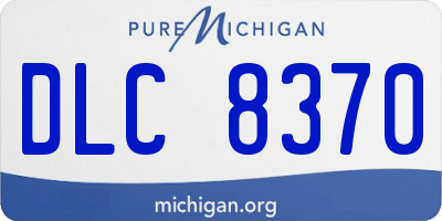 MI license plate DLC8370