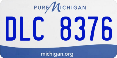 MI license plate DLC8376