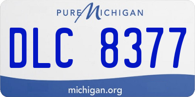 MI license plate DLC8377