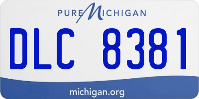 MI license plate DLC8381