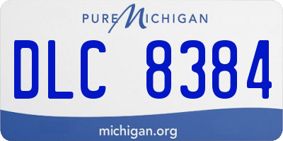 MI license plate DLC8384
