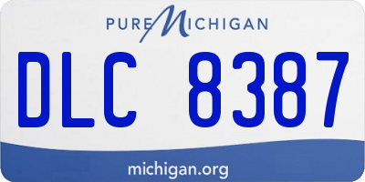 MI license plate DLC8387