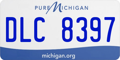 MI license plate DLC8397