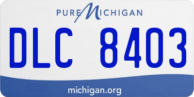 MI license plate DLC8403