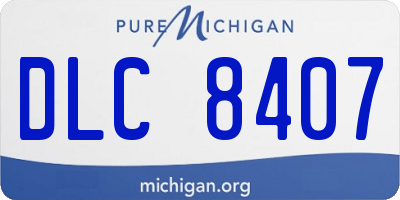 MI license plate DLC8407