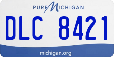 MI license plate DLC8421