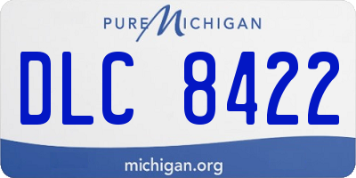 MI license plate DLC8422