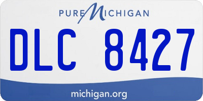 MI license plate DLC8427